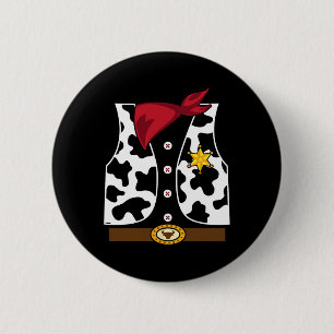 Badge Rond 5 Cm Cowboy Vest Western Sheriff Costume Cool Easy Hall