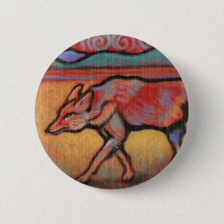 Badge Rond 5 Cm Coyote - animal d'esprit - totem