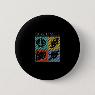 Badge Rond 5 Cm Cozumel Mexique vintage souvenir de vacances en bo