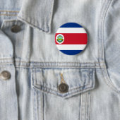 Badge Rond 5 Cm CR de drapeau du Costa Rica (En situation)