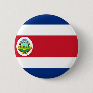 Badge Rond 5 Cm CR de drapeau du Costa Rica