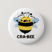 Badge Rond 5 Cm Cra-bee Funny Crabby Bee Pun (Devant)