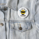 Badge Rond 5 Cm Cra-bee Funny Crabby Bee Pun (En situation)