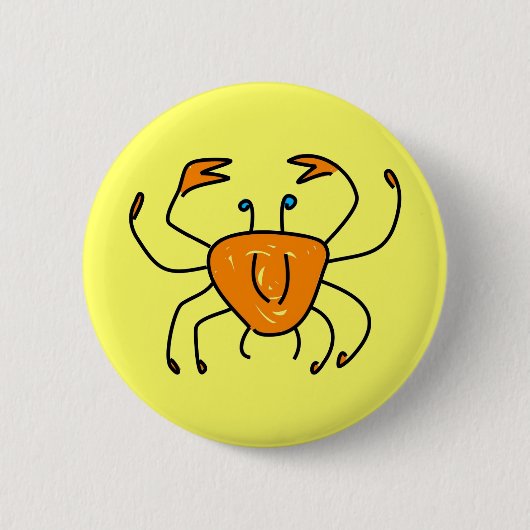 Badge Rond 5 Cm crabe (Devant)