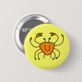 Badge Rond 5 Cm crabe (Devant & derrière)