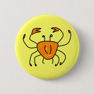 Badge Rond 5 Cm crabe