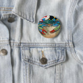 Badge Rond 5 Cm Crabe bleu du Maryland (En situation)
