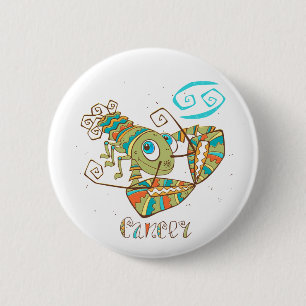 Badge Rond 5 Cm Crabe cancéreuse mignonne