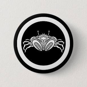 Badge Rond 5 Cm Crabe de mer de face en cercle