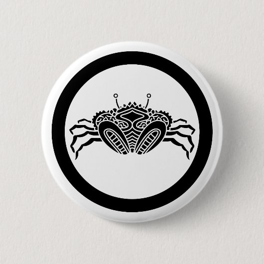 Badge Rond 5 Cm Crabe de mer en cercle (Devant)