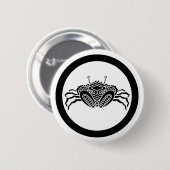 Badge Rond 5 Cm Crabe de mer en cercle (Devant & derrière)