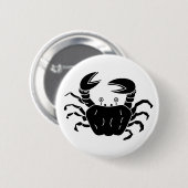 Badge Rond 5 Cm Crabe de rivière (Devant & derrière)