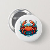 Badge Rond 5 Cm crabe-drole (Devant & derrière)