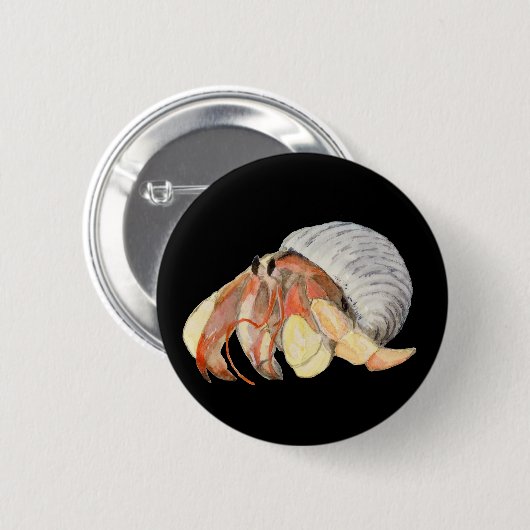 Badge Rond 5 Cm Crabe hermite (Devant & derrière)