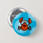 Badge Rond 5 Cm crabe heureux (Devant & derrière)