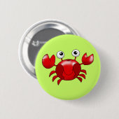 Badge Rond 5 Cm Crabe rouge (Devant & derrière)