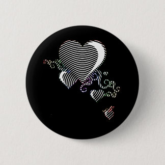 Badge Rond 5 Cm cracher les coeurs