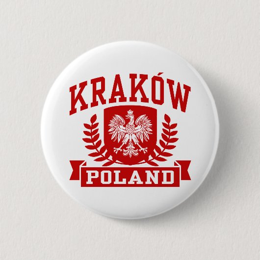 Badge Rond 5 Cm Cracovie Pologne (Devant)