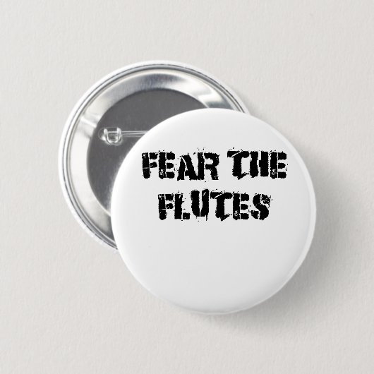 Badge Rond 5 Cm Craignez les cannelures (Devant & derrière)