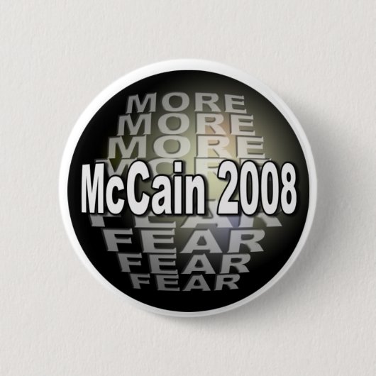 BADGE ROND 5 CM CRAINTE DE MCCAIN (Devant)