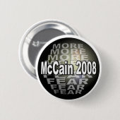 BADGE ROND 5 CM CRAINTE DE MCCAIN (Devant & derrière)