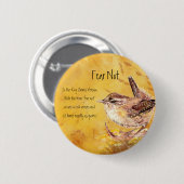 Badge Rond 5 Cm Crainte non encouragée Aquarelle Oiseau (Devant & derrière)