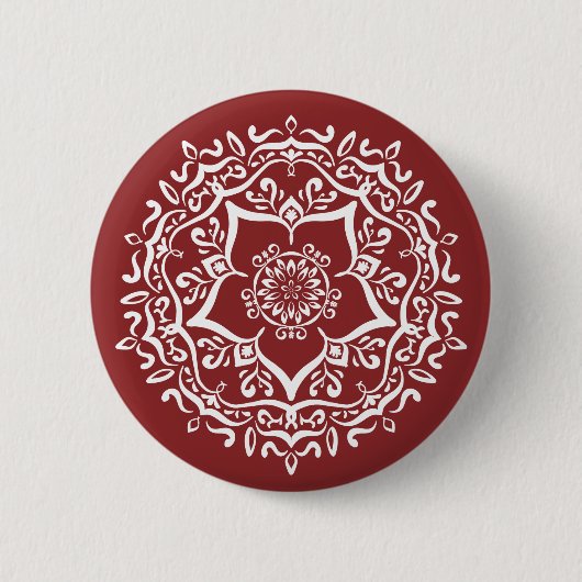 Badge Rond 5 Cm Cranberry Mandala (Devant)