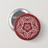 Badge Rond 5 Cm Cranberry Mandala (Devant & derrière)