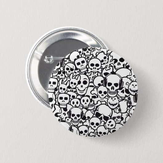 Badge Rond 5 Cm crâne (Devant & derrière)