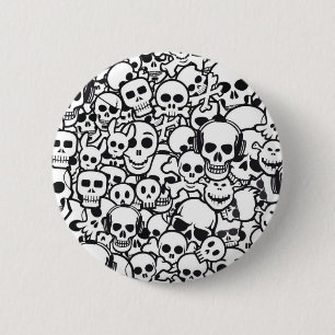 Badge Rond 5 Cm crâne
