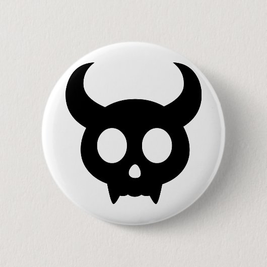 Badge Rond 5 Cm Crâne (Devant)