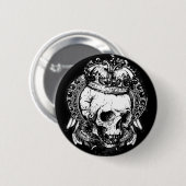 Badge Rond 5 Cm Crâne (Devant & derrière)