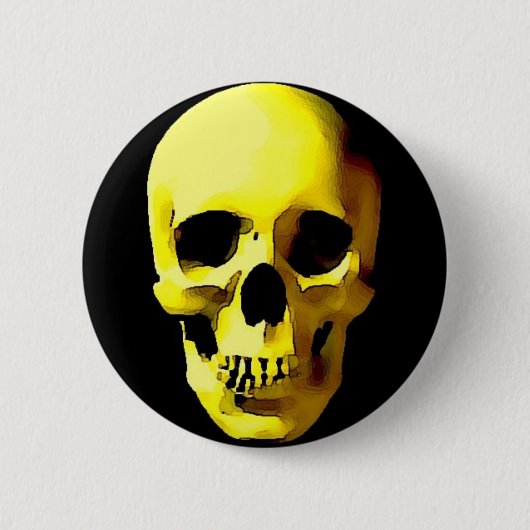 Badge Rond 5 Cm Crâne (Devant)