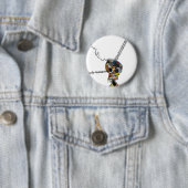 Badge Rond 5 Cm Crâne (En situation)