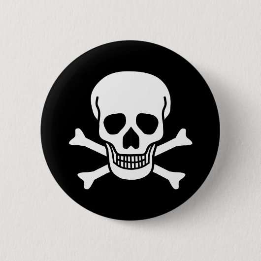 Badge Rond 5 Cm Crâne (Devant)