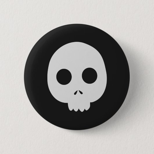 Badge Rond 5 Cm Crâne (Devant)