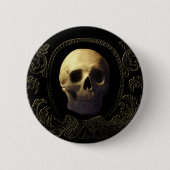 Badge Rond 5 Cm Crâne (Devant)