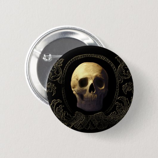 Badge Rond 5 Cm Crâne (Devant & derrière)