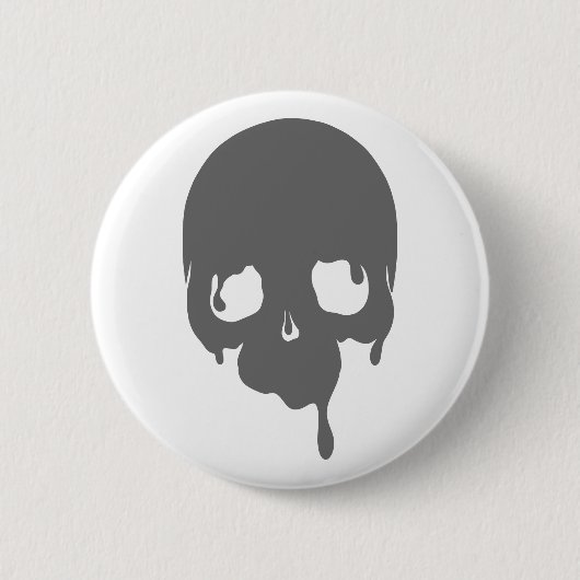 Badge Rond 5 Cm Crâne à goutte personnalisable (Devant)