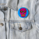 Badge Rond 5 Cm Crâne à sucre (En situation)