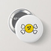 Badge Rond 5 Cm crâne croisé pleurant (Devant & derrière)