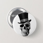 Badge Rond 5 Cm Crâne de casquette supérieur (Devant & derrière)