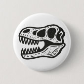 Badge Rond 5 Cm Crâne de dinosaure (Devant)