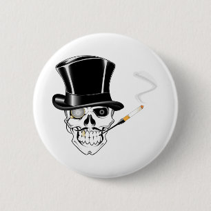 Badge Rond 5 Cm Crâne de gentilhomme