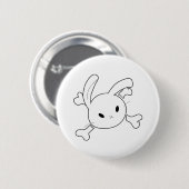 Badge Rond 5 Cm crâne de lapin (Devant & derrière)