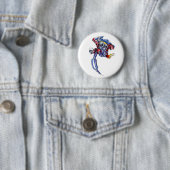 Badge Rond 5 Cm crâne de machine de tatouage (En situation)