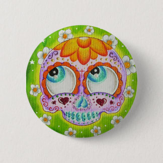 Badge Rond 5 Cm Crâne de margaritas