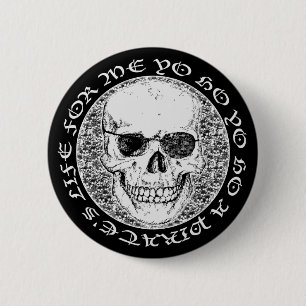 Badge Rond 5 Cm crâne de pirate