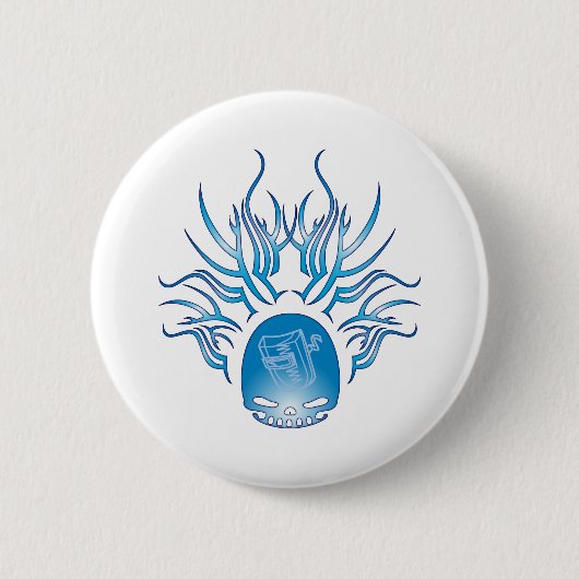 Badge Rond 5 Cm Crâne de soudure (Devant)