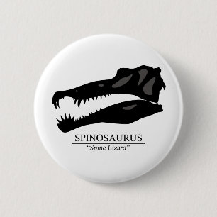 Badge Rond 5 Cm Crâne de spinosaurus